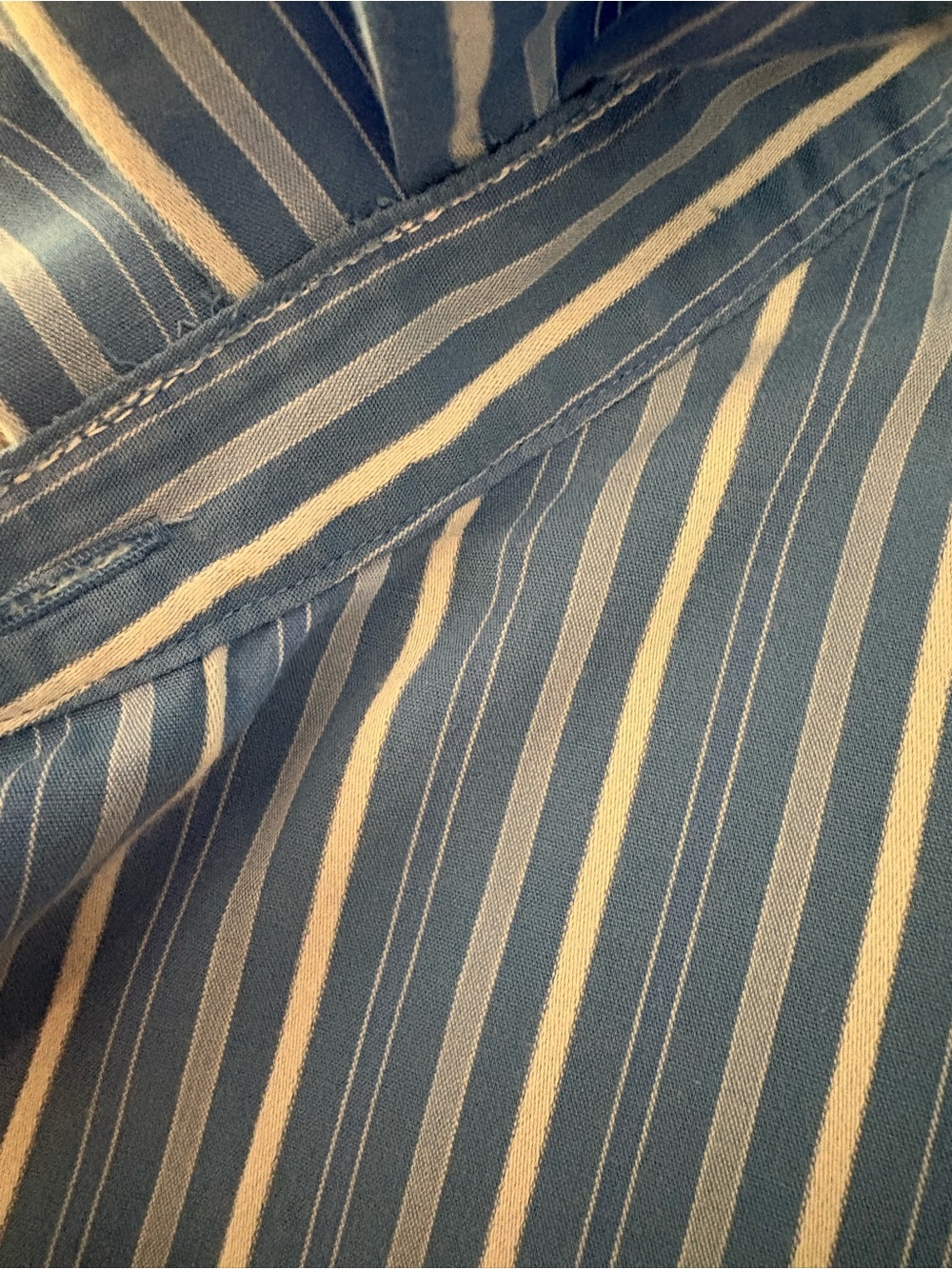 Remade Men’s Shirt to Women’s Ruffle Blouse - Picture 3 of 6